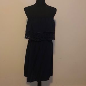 💕SOLD💕 New Maurices Navy Strapless Dress Sz Lrg